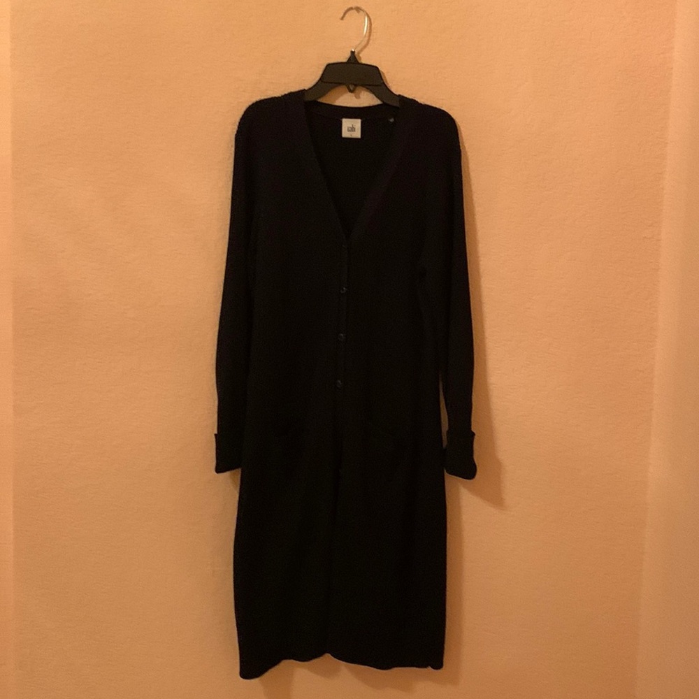CAbi Counsel Cardigan (Item 5450) in Navy Size Large.